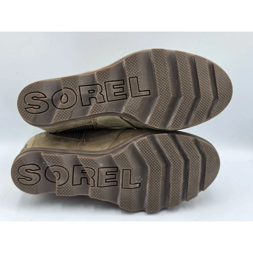 Sorel Joan of Arctic Wedge III Chelsea Bootie Women's Size 8 Omega Taupe Boots